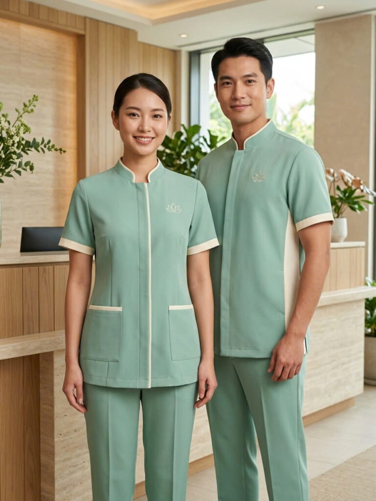 Đồng Phục Spa, thẩm mỹ viện, điều dưỡng SP001