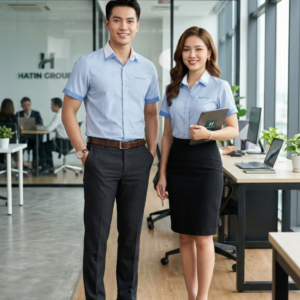 Đồng phục sơ mi tay ngắn phối cổ độc đáo