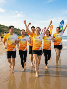 Đồng phục áo teambuidling màu vàng