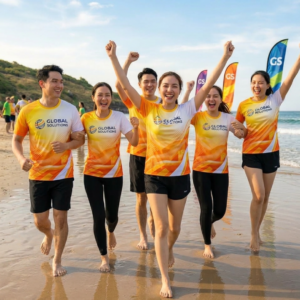 Đồng phục áo teambuidling màu vàng