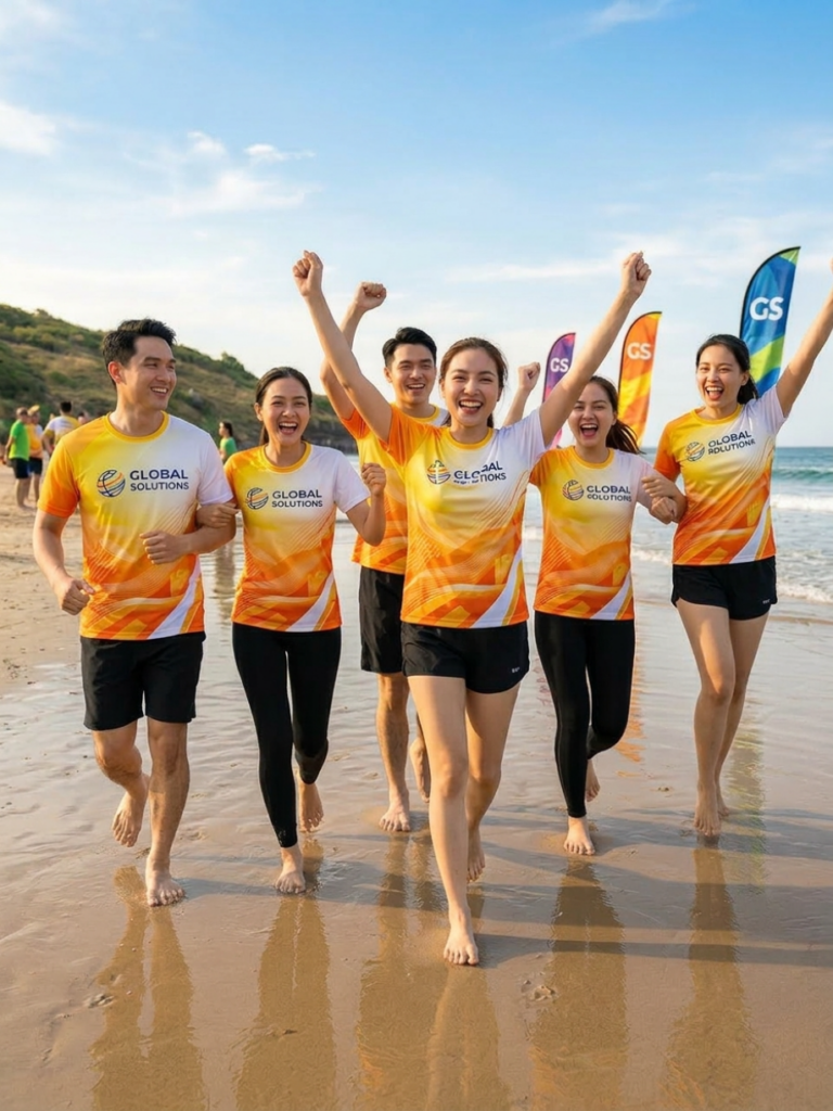 Đồng phục áo teambuidling màu vàng