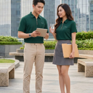 Đồng phục áo polo khoác kéo