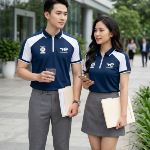 Đồng phục áo polo khoác kéo