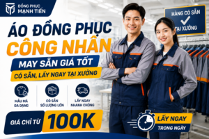 Áo đồng phục công nhân may sẵn giá tốt tại đồng phục mạnh tiến